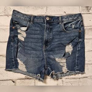 NOBO Distressed Denim Shorts Frayed Cutoff Festival Jean Shorts
